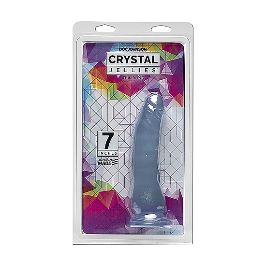 CRYSTAL JELLIES 7 INCH THIN DONG - CLEAR image 1