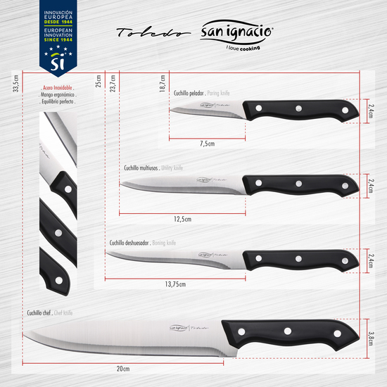 CUCHILLO PELADOR 7.5CM ACER INOX  image 2