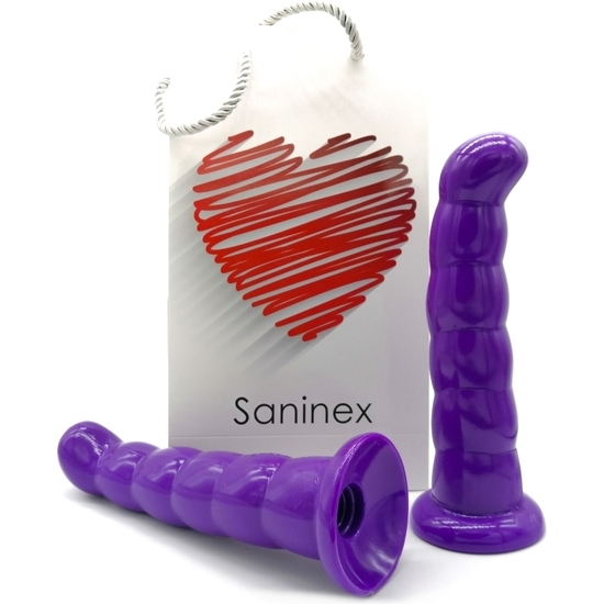 SANINEX LOVE ME - LILAC BUTT PLUG & DILDO XXL & SUCTION CUP image 0