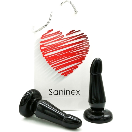 SANINEX DEVOTION - BLACK PLUG & DILDO - SUCTION CUP image 0