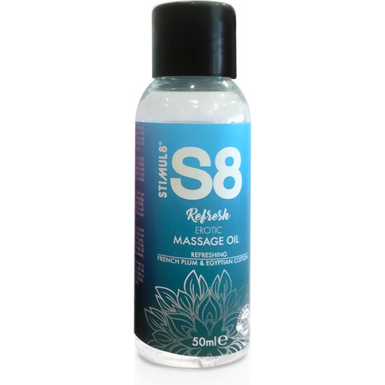 S8 MASSAGE OIL FRENCH PLUM & EGYPTIAN COTTON 50ML image 0