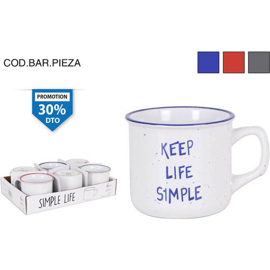 MUG 235CC SIMPLE LIFE - COLORES SURTIDOS image 0