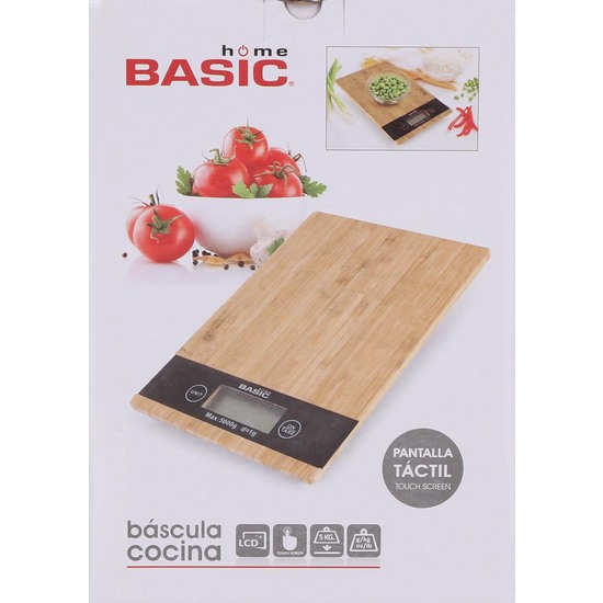 BÁSCULA COCINA DIGITAL BASIC HOME BAMBÚ  image 1