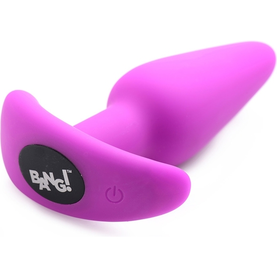 21X VIBRATING SILICONE BUTT PLUG WITH REMOTE CONTROL - PURPLE image 2