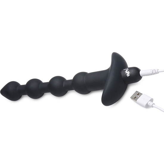 VIBRATING SILICONE ANAL BEADS & REMOTE CONTROL - BLACK image 3