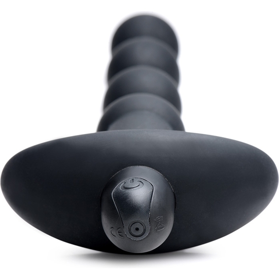 VIBRATING SILICONE ANAL BEADS & REMOTE CONTROL - BLACK image 4