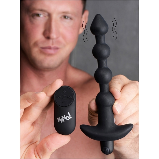 VIBRATING SILICONE ANAL BEADS & REMOTE CONTROL - BLACK image 6