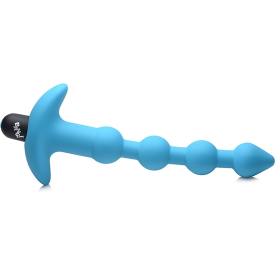 VIBRATING SILICONE ANAL BEADS & REMOTE CONTROL - BLUE image 3