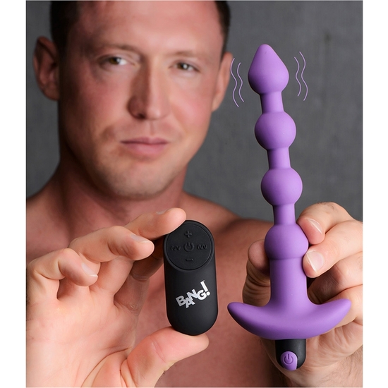 VIBRATING SILICONE ANAL BEADS & REMOTE CONTROL - PURPLE image 6