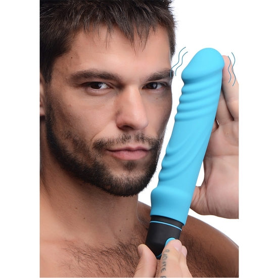 XL BULLET AND RIBBED SILICONE SLEEVE - BLUE image 6