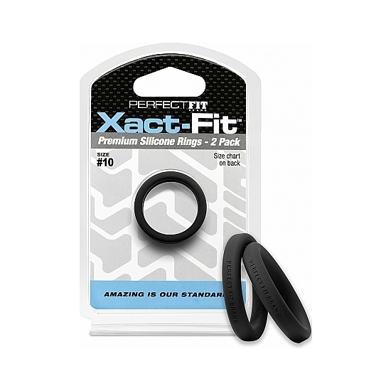 10 XACT-FIT COCKRING 2-PACK - BLACK image 0