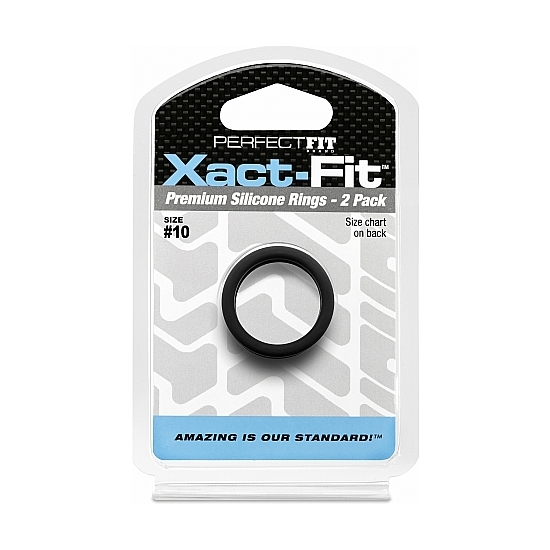 10 XACT-FIT COCKRING 2-PACK - BLACK image 1