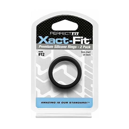 12 XACT-FIT COCKRING 2-PACK - BLACK image 1