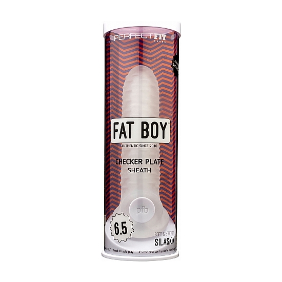 FAT BOY CHECKER BOX SHEATH 6,5 INCH - CLEAR image 1