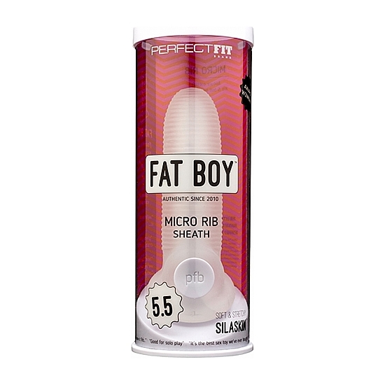 FAT BOY MICRO RIBBED SHEATH 5,5 INCH - CLEAR image 1