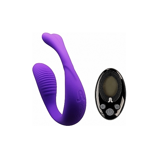 MINI ROMEO HANDS FREE VIBRATOR WITH REMOTE - PURPLE image 0