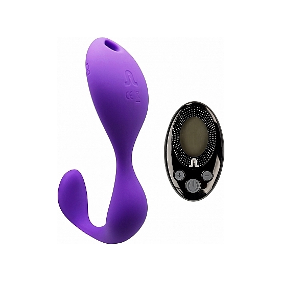 MR. HOOK HANDS FREE VIBRATOR WITH REMOTE - PURPLE image 0