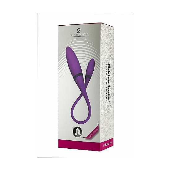 DOUBLE ENDED VIBRATOR 2 WITH REMOTE - PURPLE image 1