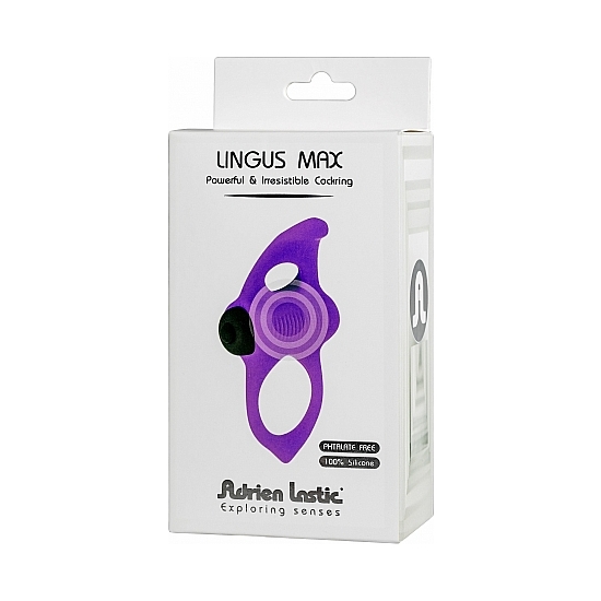 LINGUS MAX VIBRATING COCK RING - PURPLE image 1