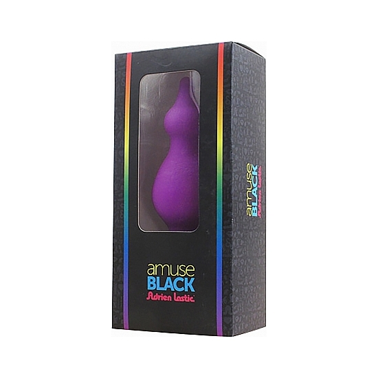 AMUSE BLACK BUTT PLUG - M - PURPLE image 1