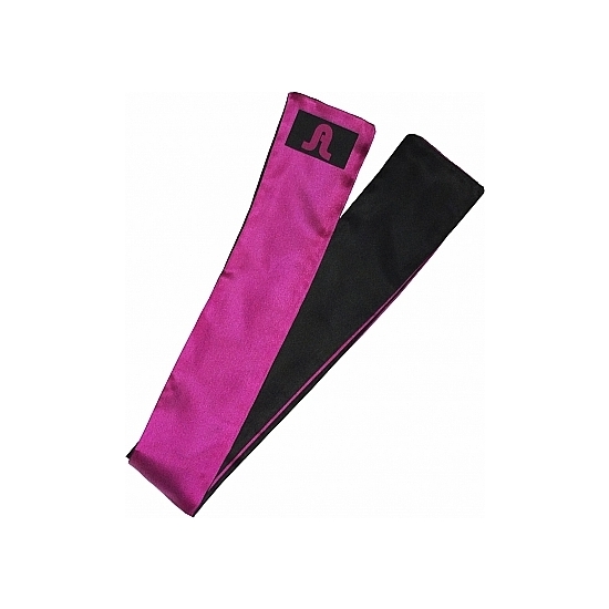 SATIN SASH BLINDFOLD - BLACK / PINK image 0