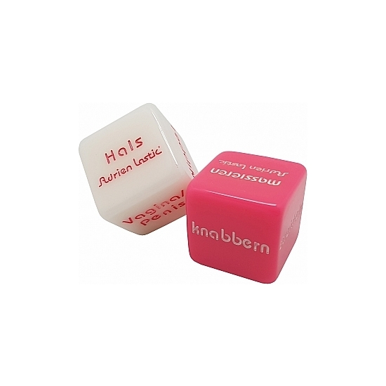 EROTIC DICE - GERMAN - WHTIE / PINK image 0