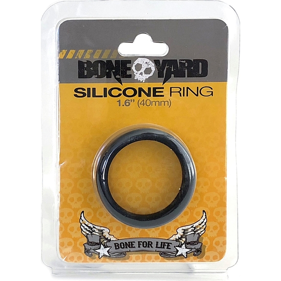SILICONE RING - BLACK - 40MM image 1