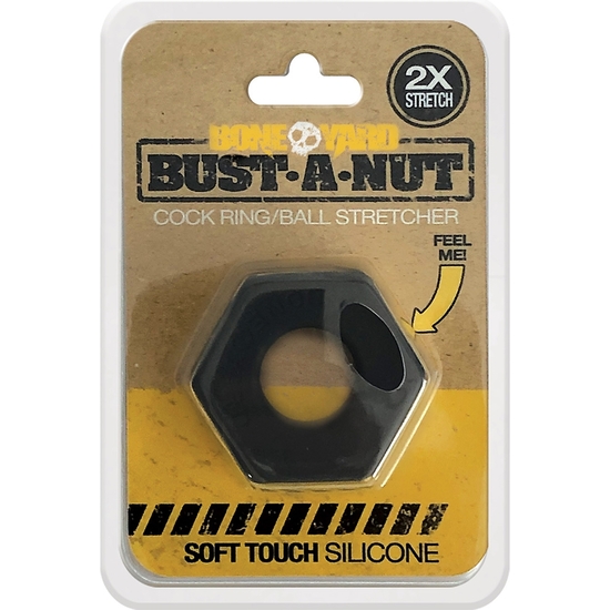 BUST A NUT COCK RING - BLACK image 1