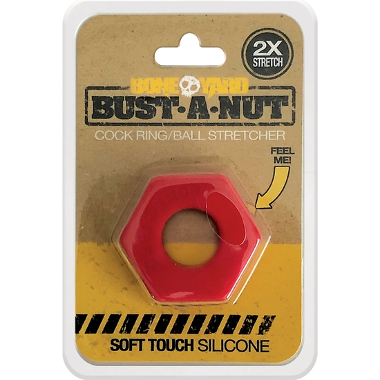 BUST A NUT COCK RING - RED image 1