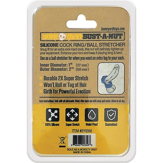 BUST A NUT COCK RING - BLUE image 2