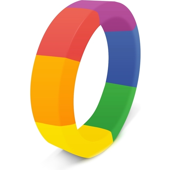 THE BRAWN PRIDE COCKRING - RAINBOW image 0