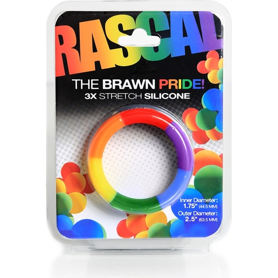 THE BRAWN PRIDE COCKRING - RAINBOW image 1