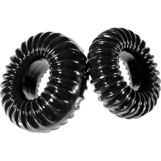 PF BLEND PREMIUM STRETCH RIBBED RING SLIM 2-PACK - BLACK image 0