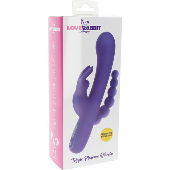 TRIPLE PLEASURE VIBRATOR-PURPLE image 1