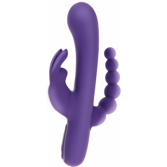 TRIPLE PLEASURE VIBRATOR-PURPLE image 2