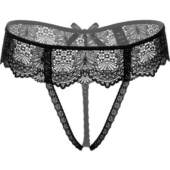 DARING DELPHINE CROTCHLESS STRING-BLACK image 4