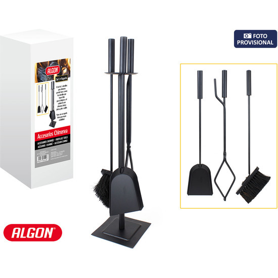 SET3 ACCESORIOS CHIMENEA C/SOPORTE ALGON image 0