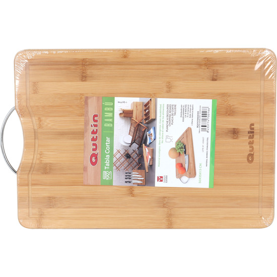 TABLA CORTAR BAMBU/MET. 50X35X1.5CM QUTTIN image 1