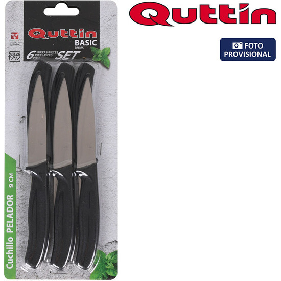 SET 6PZS CUCHILLOS PELADOR 9CM BASIC image 0