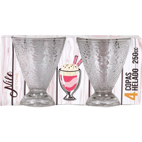 SET 4 COPAS HELADO 250CC NILE STONE image 1