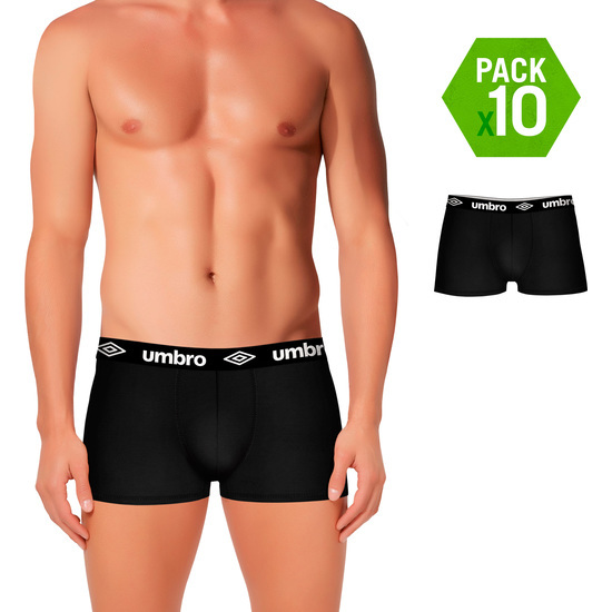 SET DE 10 BOXERS UMBRO - COLOR NEGRO image 0