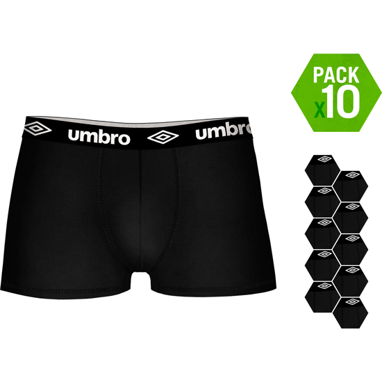 SET DE 10 BOXERS UMBRO - COLOR NEGRO image 1