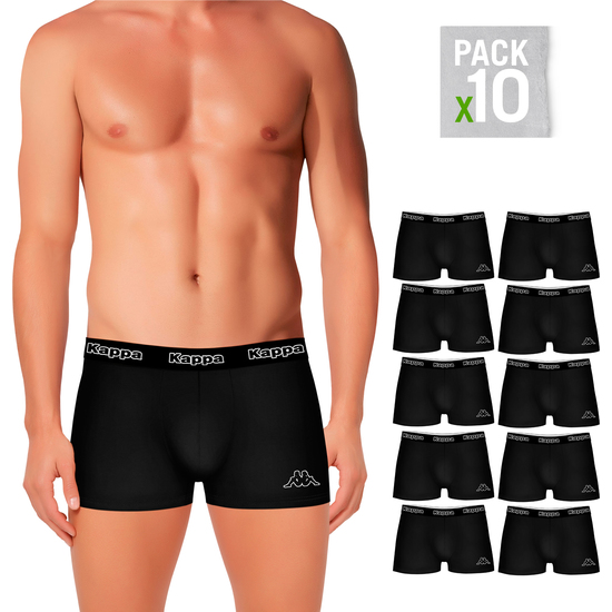 SET 10PCS BOXERS KAPPA - NEGRO image 1