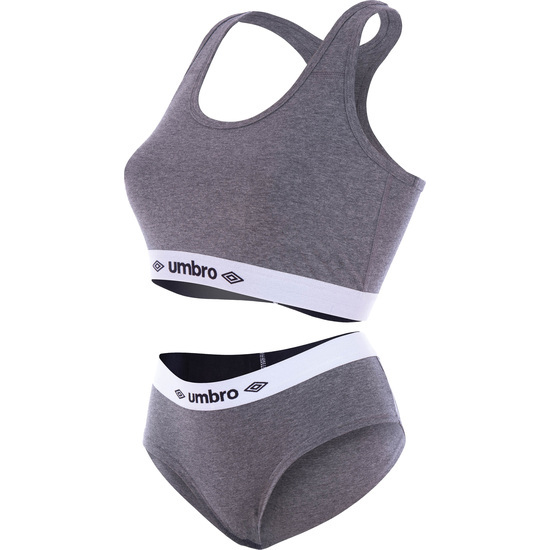 SET SUJETADOR GRIS UMBRO - SLIP DEPORTIVO FEMENINO GRIS UMBRO image 0