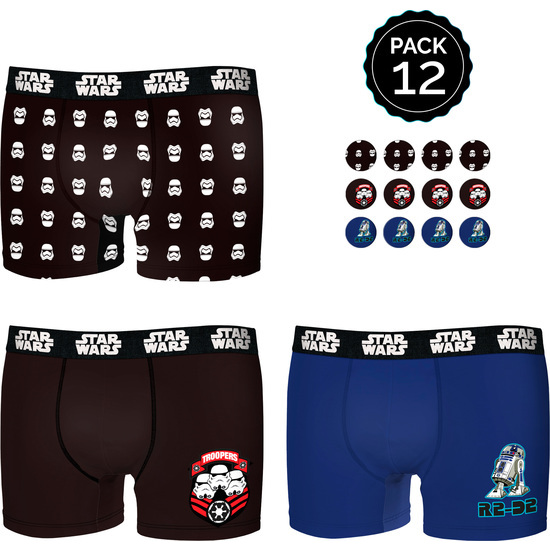 SET DE 12 BOXERS INFANTIL STAR WARS image 0