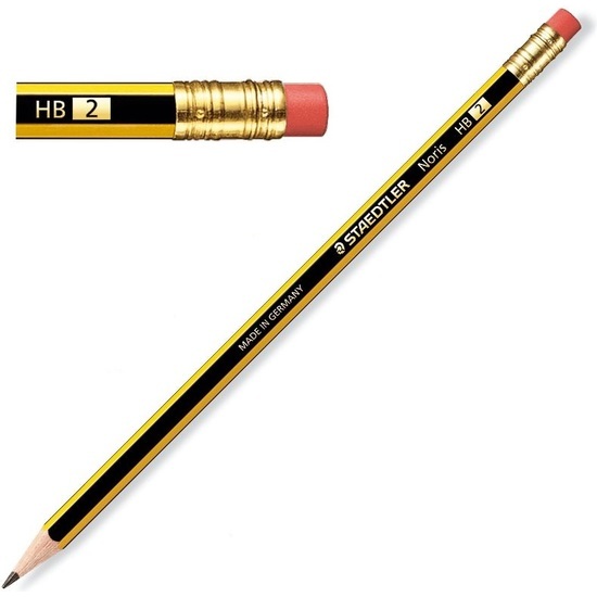 LAPIZ STAEDTLER NORIS HB 2 CON GOMA DE BORRAR image 0