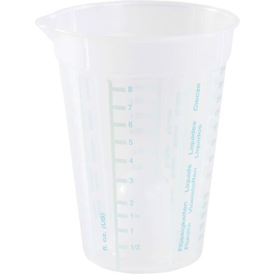 JARRA MEDIDORA PARA PEQUEÑAS CANTIDADES, CON CONO MEDIDOR INTERNO, 250 ML - TRANSPARENTE image 0