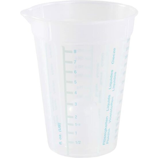 JARRA MEDIDORA PARA PEQUEÑAS CANTIDADES, CON CONO MEDIDOR INTERNO, 250 ML - TRANSPARENTE image 0