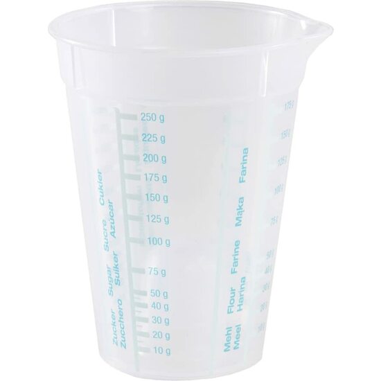 JARRA MEDIDORA PARA PEQUEÑAS CANTIDADES, CON CONO MEDIDOR INTERNO, 250 ML - TRANSPARENTE image 1