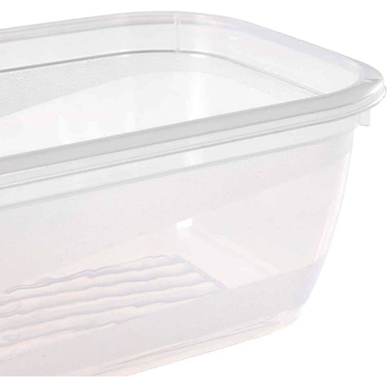 SET DE 5 FIAMBRERAS, 5 X 500 ML, 15,5 X 10,5 X 6 CM, FREDO FRESH, AZUL TRANSPARENTE image 4